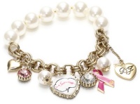 Betsey Johnson I'm A Survivor I'm a Survivor Heart Multi-Charm Half Stretch Bracelet Betsey Johnson I'm A Survivor I'm a Survivor Heart Multi-Charm Half Stretch Bracelet