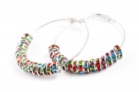 Basketball Wives POParazzi Inspired Rhinestone Rings Earring SILVER/Multi HE1029RDMLT Basketball Wives POParazzi Inspired Rhinestone Rings Earring SILVER/Multi HE1029RDMLT