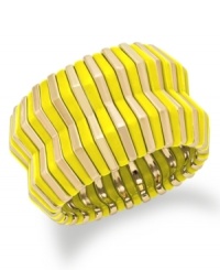 Sunny style for the season! INC International Concepts' stretch bar bracelet slips over the wrist and boasts bright pops of citron yellow. Bracelet stretches to fit wrist. Crafted in 14k gold-plated mixed metal. Approximate length: 7-1/4 inches. Sunny style for the season! INC International Concepts' stretch bar bracelet slips over the wrist and boasts bright pops of citron yellow. Bracelet stretches to fit wrist. Crafted in 14k gold-plated mixed metal. Approximate length: 7-1/4 inches.