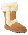 A smart look, the Witty cold weather boots by Style&co. cuddle your feet in comfort with a cushy faux-fur lining and a soft suede upper. Flip the furry cuff up or down for different looks!