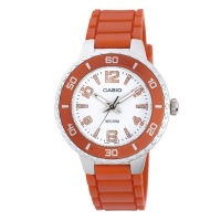 Casio Women's LTP1331-4AV Sport Orange Bezel and Matching Resin Strap Watch Casio Women's LTP1331-4AV Sport Orange Bezel and Matching Resin Strap Watch