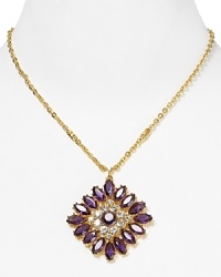 Carolee's dazzling stone-encrusted pendant necklace brings eye-catching style to any look.