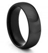 8MM Tungsten Carbide Classic Black Mens Wedding Band Ring (Available Sizes 7-14 Including Half Sizes)