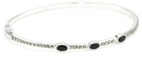 Judith Jack Classics Sterling Silver Marcasite Pave Onyx Mini Stackable Bangle Bracelet Judith Jack Classics Sterling Silver Marcasite Pave Onyx Mini Stackable Bangle Bracelet