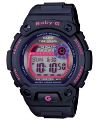 Rise and shine with the tides with this versatile sport watch from Baby-G. Rise and shine with the tides with this versatile sport watch from Baby-G.