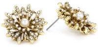 Betsey Johnson Iconic Enchanted Garden Simulated-Pearl Flower Stud Earrings