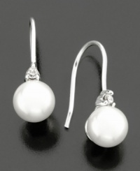 Delicate glass pearl earrings (6 mm) with a touch of cubic zirconia from Lauren Ralph Lauren are a year-round must-have. Silver-plated posts. Delicate glass pearl earrings (6 mm) with a touch of cubic zirconia from Lauren Ralph Lauren are a year-round must-have. Silver-plated posts.