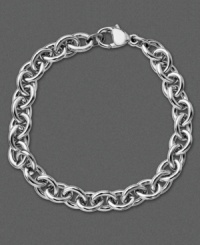 A stunning beginning to any charm collection, this flawless sterling silver bracelet links your fondest memories together. Approximate length: 7-3/8 inches. A stunning beginning to any charm collection, this flawless sterling silver bracelet links your fondest memories together. Approximate length: 7-3/8 inches.