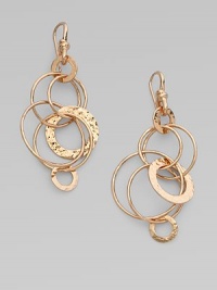 This organically designed style features multi-layered hoops in 18k gold and sterling silver with 18k rose goldplating. 18k gold and sterling silver with 18k rose goldplatingLength, about 2½Hook backImported This organically designed style features multi-layered hoops in 18k gold and sterling silver with 18k rose goldplating. 18k gold and sterling silver with 18k rose goldplatingLength, about 2½Hook backImported