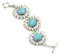 Lucky Brand Turquoise Floral Toggle Bracelet Lucky Brand Turquoise Floral Toggle Bracelet