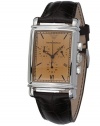 Emporio Armani Quartz, Beige Dial with Black Embossed Leather Band - Men's Watch AR0285
