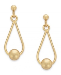 Added appeal. Giani Bernini gives its teardrop earrings, set in 24k gold over sterling silver, an extra bit of elegance with beads lying at the center. Approximate drop: 3/4 inch. Added appeal. Giani Bernini gives its teardrop earrings, set in 24k gold over sterling silver, an extra bit of elegance with beads lying at the center. Approximate drop: 3/4 inch.
