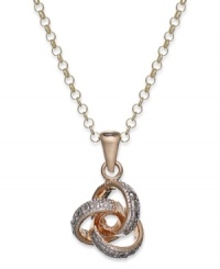 An elegant embrace. Victoria Townsend's necklace, set in 18k gold over sterling silver, features a pendant adorned with diamond accents for a lustrous touch. Approximate length: 18 inches. Approximate drop: 3/4 inch. An elegant embrace. Victoria Townsend's necklace, set in 18k gold over sterling silver, features a pendant adorned with diamond accents for a lustrous touch. Approximate length: 18 inches. Approximate drop: 3/4 inch.