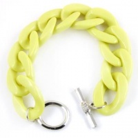 Charmed by Stacy Neon's The Word Chain Link Bracelet (Yellow/Lime) Charmed by Stacy Neon's The Word Chain Link Bracelet (Yellow/Lime)