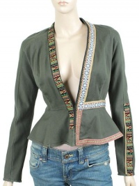 RACHEL Rachel Roy Jacket - Army Green Jersey Wander Jacket US 4