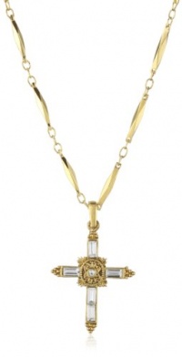 The Vatican Library Collection Crystal Cross Gold-Tone Necklace The Vatican Library Collection Crystal Cross Gold-Tone Necklace