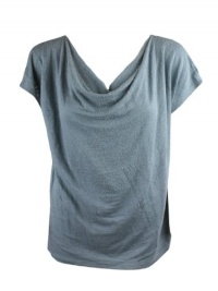 Eileen Fisher womens drape neck beaded cap sleeve top Eileen Fisher womens drape neck beaded cap sleeve top