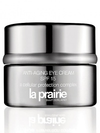 State-of-the-art anti-aging technology with concentrated sun protectors combat inflammation, dehydration, loss of youthful firmness, and cross-hatch wrinkles in the delicate eye area. Calms undereye puffing and dark circles Stimulates natural repair process 0.5 oz. State-of-the-art anti-aging technology with concentrated sun protectors combat inflammation, dehydration, loss of youthful firmness, and cross-hatch wrinkles in the delicate eye area. Calms undereye puffing and dark circles Stimulates natural repair process 0.5 oz.