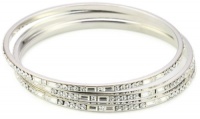 Carolee LUX Crystal Basics Metal Deco Crystal Set of 3 Bangles