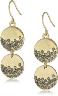 Kenneth Cole New York Urban Glitz Pave Double Disc Drop Earrings