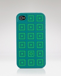It's totally hip to be square. With a geometric design, Tory Burch's silicone iPhone cover makes a playful yet practical case for the brand's NYC-bred style.