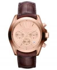This Bradshaw watch from Michael Kors is covered in trendy rose-gold hues, keeping you stylish and on time. This Bradshaw watch from Michael Kors is covered in trendy rose-gold hues, keeping you stylish and on time.