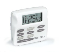 West Bend 40053 Triple Timer with Clock, White West Bend 40053 Triple Timer with Clock, White