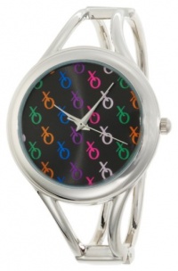 XOXO Women's XO1084 Colorful Dial Silver-tone Bangle Watch XOXO Women's XO1084 Colorful Dial Silver-tone Bangle Watch