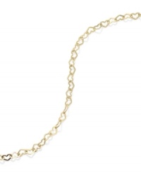 Attract attention to your perfect pedicure. Giani Bernini's sweet heart chain anklet comes in 24k gold over sterling silver. Approximate length: 10 inches. Attract attention to your perfect pedicure. Giani Bernini's sweet heart chain anklet comes in 24k gold over sterling silver. Approximate length: 10 inches.