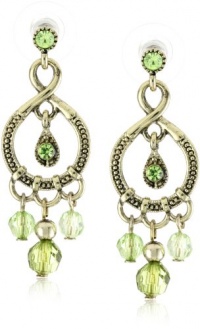 1928 Jewelry Peridot Grecian Loop Dangle Earrings 1928 Jewelry Peridot Grecian Loop Dangle Earrings