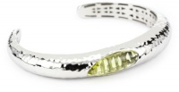 Roberto Coin Fifth Season Silver Hammered Lemon Quartz Bangle Bracelet