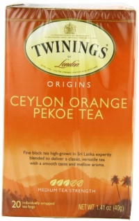 Twinings Ceylon Orange Pekoe Tea, Tea Bags, 20-Count Boxes (Pack of 6) Twinings Ceylon Orange Pekoe Tea, Tea Bags, 20-Count Boxes (Pack of 6)