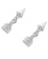 Pointing the way to cute style, these arrow stud earrings from Juicy Couture are embellished with glittering crystal accents. Crafted in silver tone mixed metal. Approximate drop: 1/2 inch.