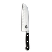 Handcrafted in Soligin, Germany, the santoku knife is hot dropped forged from a single piece of high-carbon stainless steel and ice tempered for optimum sharpness and edge retention. A perfect tool for the kitchen that will last a lifetime. Handcrafted in Soligin, Germany, the santoku knife is hot dropped forged from a single piece of high-carbon stainless steel and ice tempered for optimum sharpness and edge retention. A perfect tool for the kitchen that will last a lifetime.