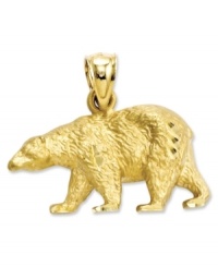 Embrace nature. This diamond-cut bear charm is crafted in 14k gold and is perfect for the girl who loves the outdoors. Chain not included. Approximate length: 7/10 inch. Approximate width: 9/10 inch. Embrace nature. This diamond-cut bear charm is crafted in 14k gold and is perfect for the girl who loves the outdoors. Chain not included. Approximate length: 7/10 inch. Approximate width: 9/10 inch.