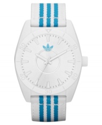 Sporting the 3-stripes for which they're famously known, adidas has designed a fresh sport watch for the timepiece aficionado. Sporting the 3-stripes for which they're famously known, adidas has designed a fresh sport watch for the timepiece aficionado.