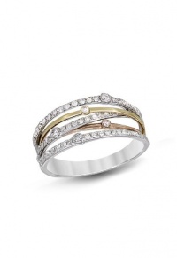 Effy Jewlery 14K Gold Tri Color Diamond Rings, .39 TCW Ring size 7 Effy Jewlery 14K Gold Tri Color Diamond Rings, .39 TCW Ring size 7