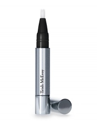 Trishs McEvoys Correct and Brighten is a long-wearing shadow eraser that instantly corrects shadowing cast by under-eye hollowness and facial lines while brightening dark circles.First apply your eye cream and give it time to absorb. Place Correct and Brighten in the shape of an inverted triangle - starting from the inner corner of the eye, moving across the bottom lash line, bringing the point just past your area of darkness. Blend with a Laydown Brush or your ring finger. Trishs McEvoys Correct and Brighten is a long-wearing shadow eraser that instantly corrects shadowing cast by under-eye hollowness and facial lines while brightening dark circles.First apply your eye cream and give it time to absorb. Place Correct and Brighten in the shape of an inverted triangle - starting from the inner corner of the eye, moving across the bottom lash line, bringing the point just past your area of darkness. Blend with a Laydown Brush or your ring finger.