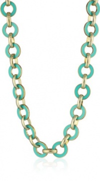 Anne Klein Bright Links Gold-Tone Turquoise Enamel Necklace Anne Klein Bright Links Gold-Tone Turquoise Enamel Necklace