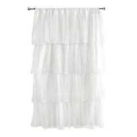 Tadpoles Multi-Layer Tulle Curtain Panel, White Tadpoles Multi-Layer Tulle Curtain Panel, White