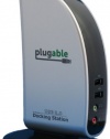 Plugable USB 2.0 Universal Laptop Docking Station with DisplayLink DVI/VGA up to 1920x1080, Audio, Ethernet, and 4 Available High-Speed USB 2.0 Ports