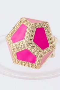 The Iconic Geometric Ring (Fuchsia)