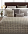 Inspired by contemporary design, this Modern Houndstooth decorative pillow from Hotel Collection features an earth tone color palette of abstract patterns. Zipper closure.