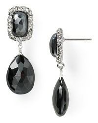 Art Deco influences inspire this pair of Alexis Bittar drop earrings, adorned by specially faceted stones, with an ornate setting as the compliment. Art Deco influences inspire this pair of Alexis Bittar drop earrings, adorned by specially faceted stones, with an ornate setting as the compliment.