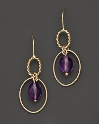 Faceted oval amethyst adds rich sparkle to links of 14K yellow gold. By Nancy B. Faceted oval amethyst adds rich sparkle to links of 14K yellow gold. By Nancy B.