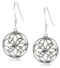 Sterling Silver Celtic Knot Round Drop Earrings Sterling Silver Celtic Knot Round Drop Earrings