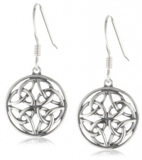 Sterling Silver Celtic Knot Round Drop Earrings