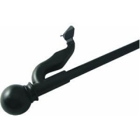 Levolor Kirsch 7004244449 Twist and Fit Curtain Rod 28 to 48-Inch Width with Ball in Black Levolor Kirsch 7004244449 Twist and Fit Curtain Rod 28 to 48-Inch Width with Ball in Black