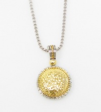 Designer Inspired Hammered Gold Circle Pendant Designer Inspired Hammered Gold Circle Pendant