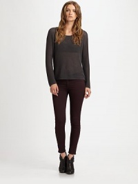 Reinvent your denim wardrobe with these ultra-stretchy skinnies, fully equipped with zippered cuffs and lots of attitude. THE FITMedium rise, about 8Inseam, about 29THE DETAILSZip flyFive-pocket styleZippered cuffs98% cotton/2% polyurethaneMachine washMade in USA of imported fabricModel shown is 5'11 (178cm) wearing US size 4. Reinvent your denim wardrobe with these ultra-stretchy skinnies, fully equipped with zippered cuffs and lots of attitude. THE FITMedium rise, about 8Inseam, about 29THE DETAILSZip flyFive-pocket styleZippered cuffs98% cotton/2% polyurethaneMachine washMade in USA of imported fabricModel shown is 5'11 (178cm) wearing US size 4.